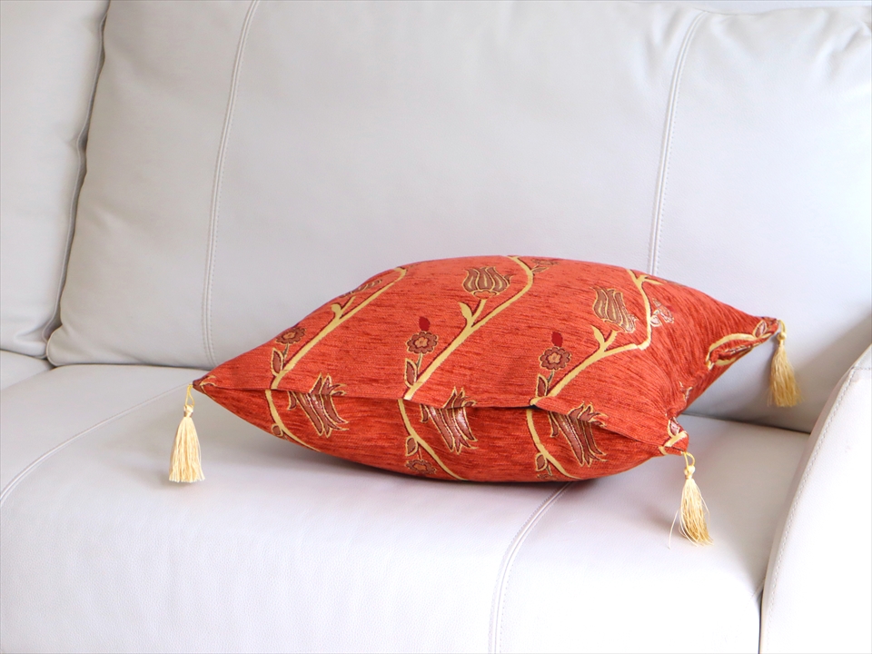 クッションカバー 45x45cm トルコデザイン シュニール素材のクッション