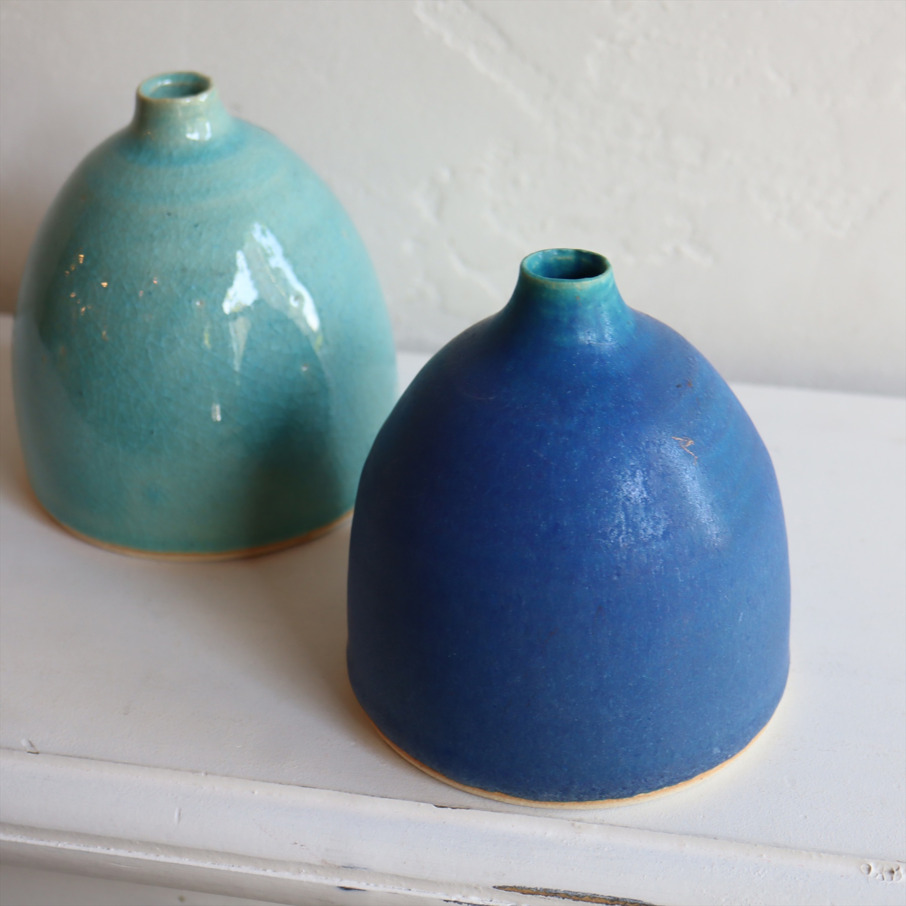 信楽焼 陶器花瓶 フラワーベース 8.8cm釣り鐘形 洋風にも使える