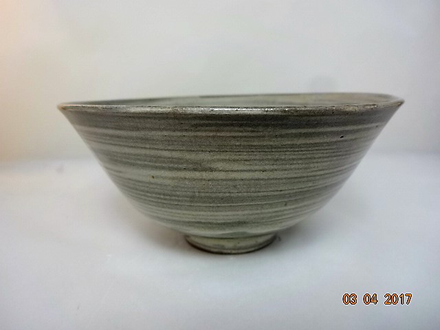 茶道具 韓国陶磁器 粉青沙器 刷毛目茶碗 具誠會作 茶道具・古道具・古