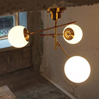 Dr ガラスシーリングライト | ミッドセンチュリー風｜照明の