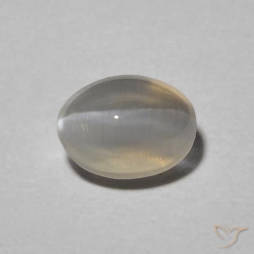 1.00カラットの天然薄いグレーシリマナイトキャッツアイ、オーバル