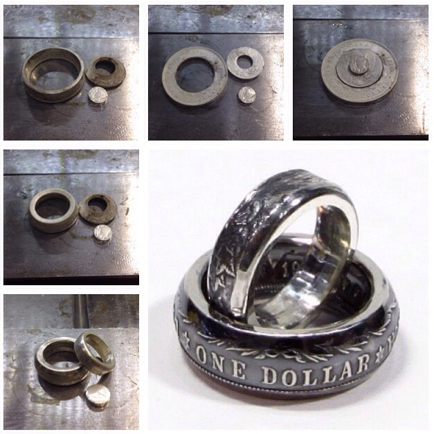 一枚の銀貨からペアリングを制作