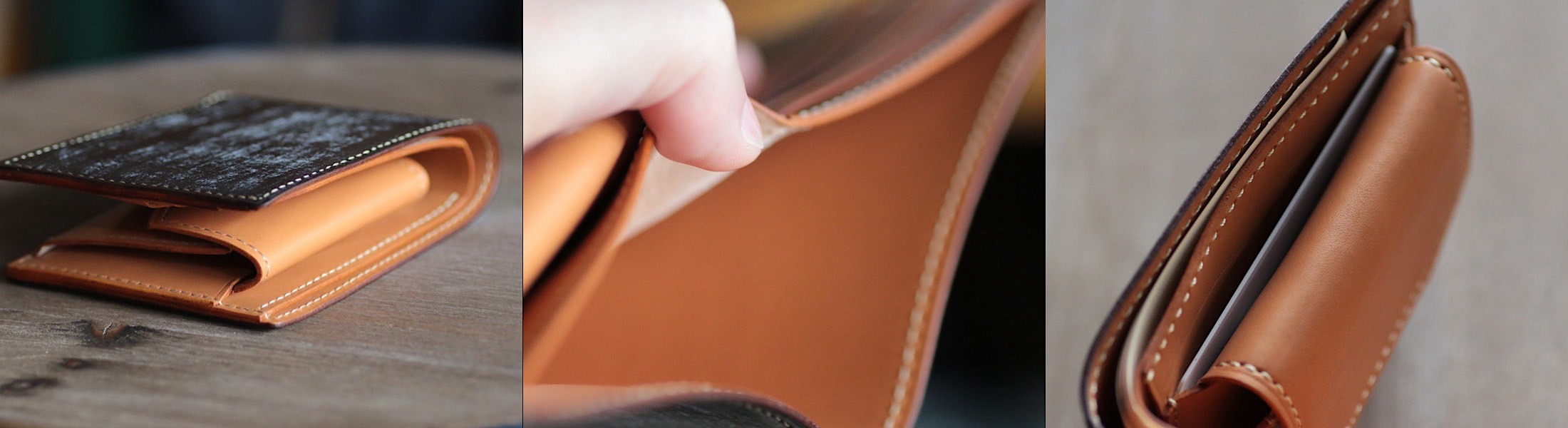 自分の好みの革や色でオーダーメイドできるショートウォレット