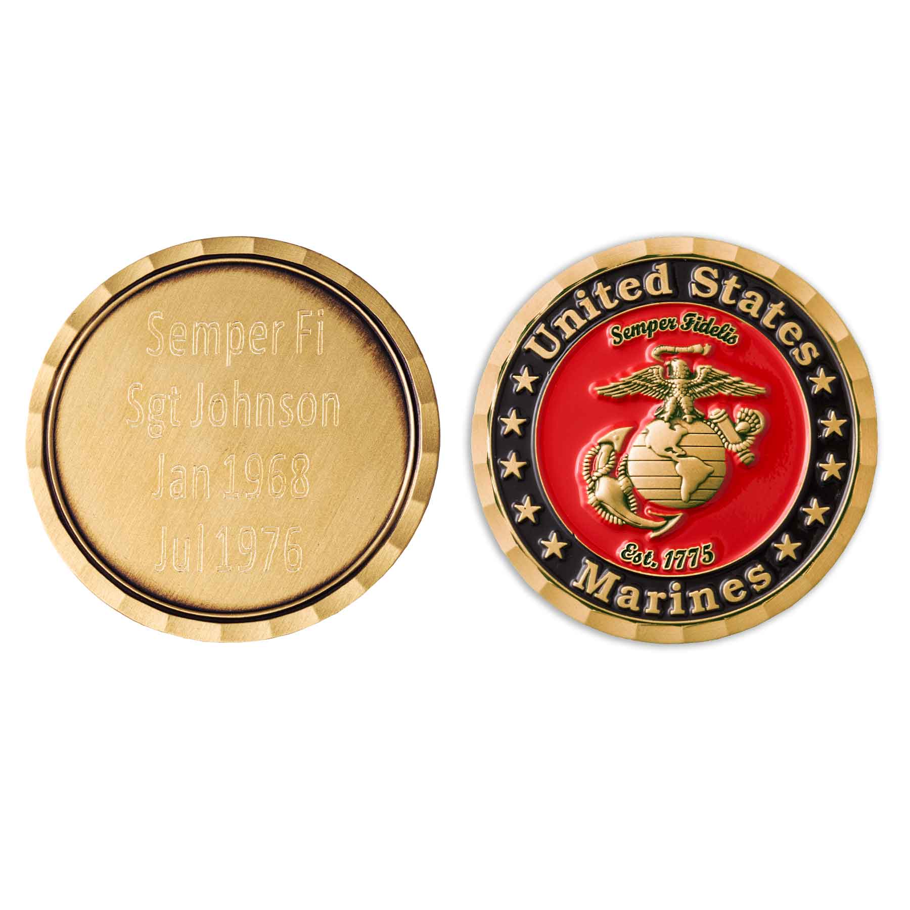 Marine Corps Personalized Challenge Coin – SGT GRIT