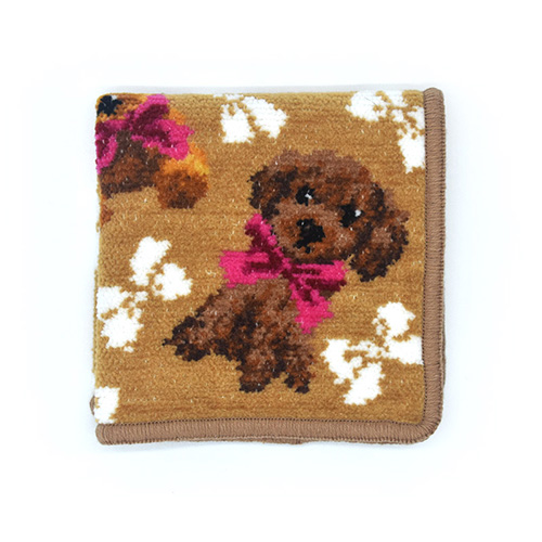 総柄プードル ハンカチ CZGDCSH1-BR | ソノタゲンセン | GREEN DOG