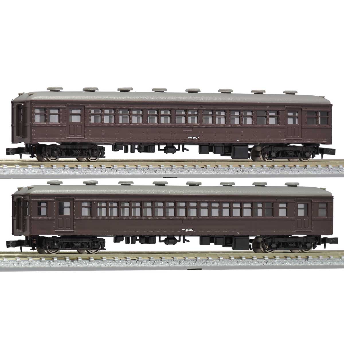 13007＞着色済み サハ45形＋サハ48形 2両セット（茶色）｜エコノミー