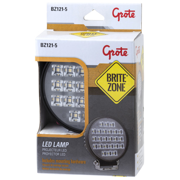 BZ121-5 - BriteZone® LED Work Lights, 1900 Raw Lumens, Round With