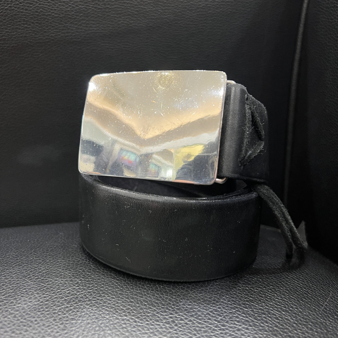 ゴローズ goro's [超希少]4cm可動式プレーン角バックルベルト(黒)※岩城