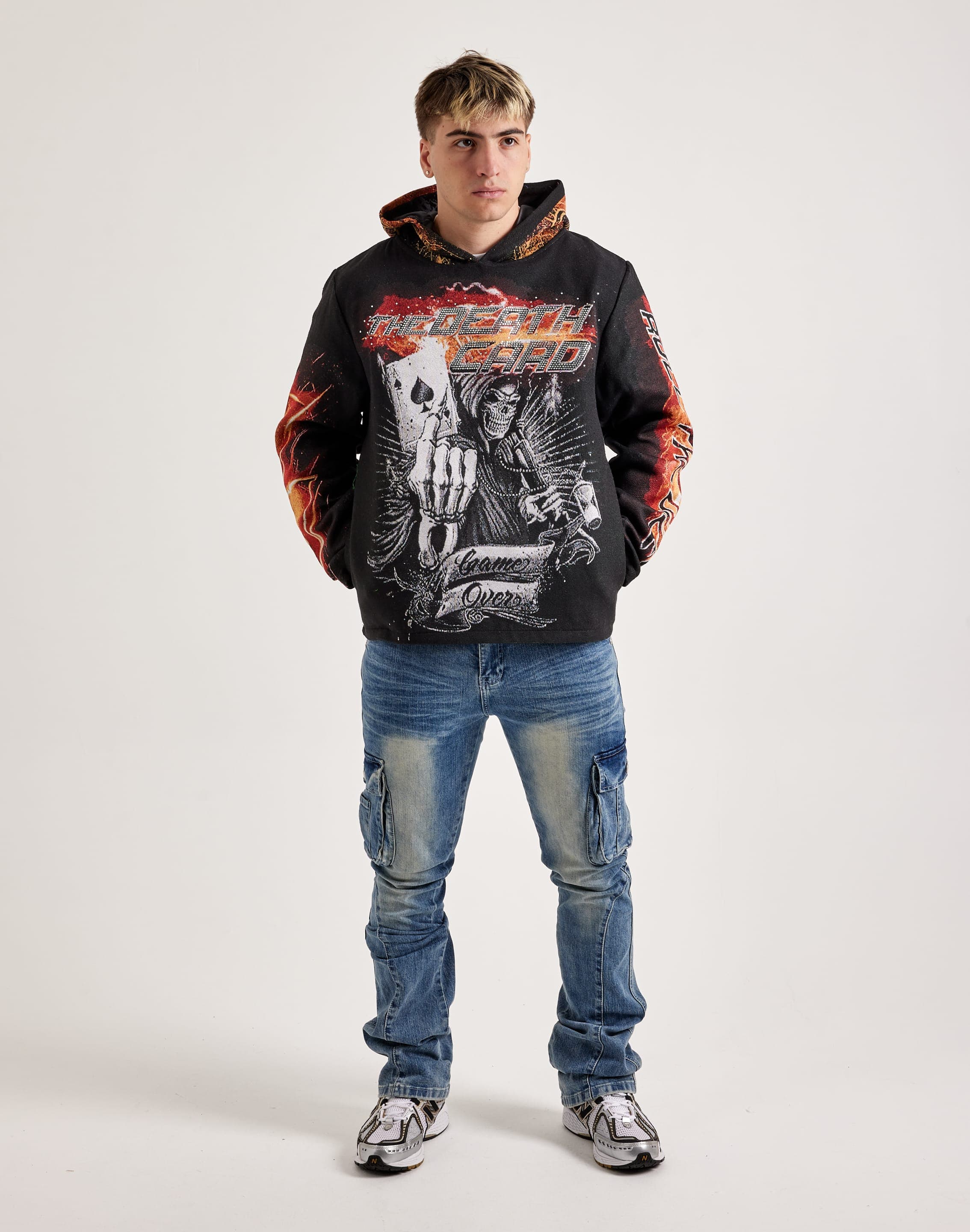 Majestik Death Card Rhinestone Tapestry Hoodie – DTLR