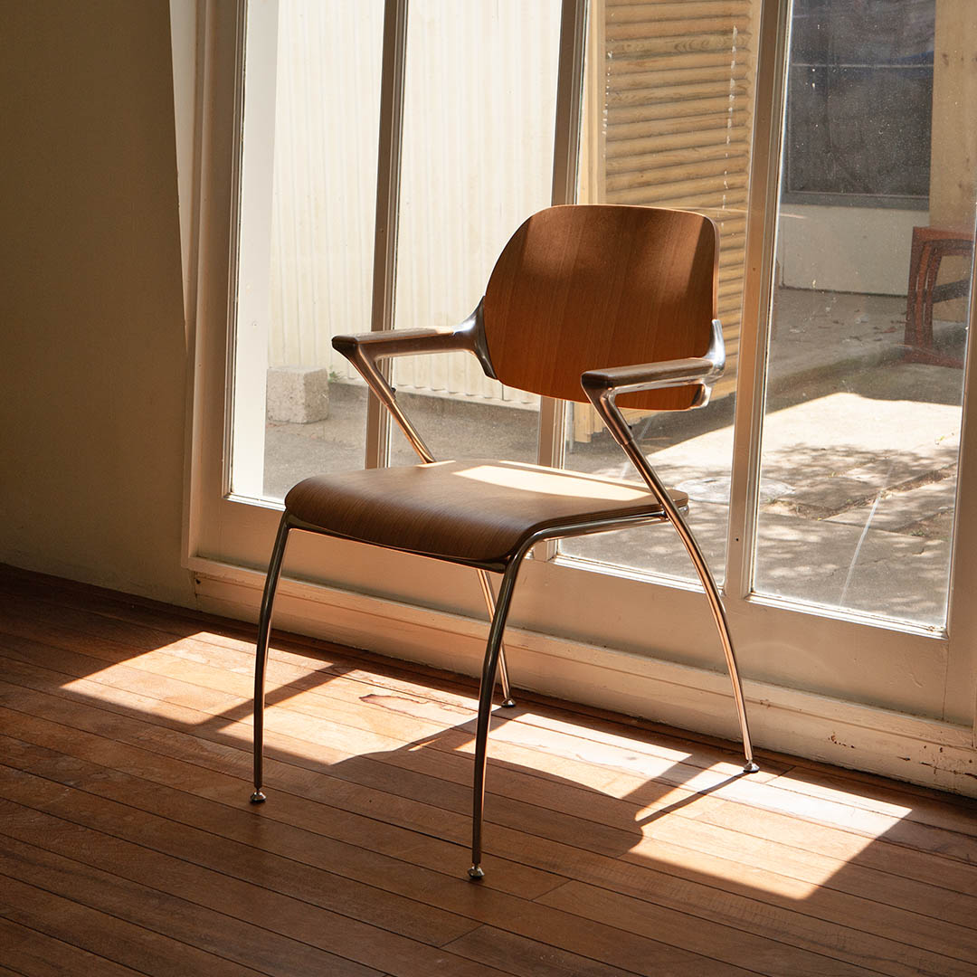 DULTON ONLINE SHOP | WOOD ALUMINUM ARM CHAIR OAK(OAK): 家具