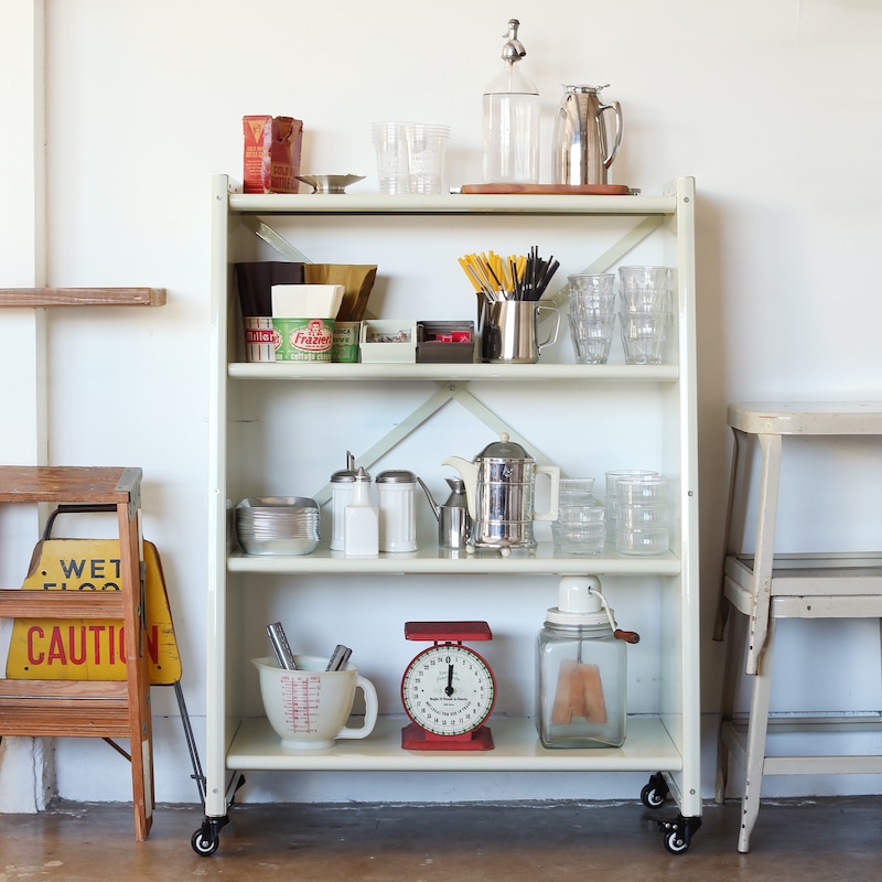DULTON ONLINE SHOP | 4 TIER TAPERED METAL SHELF IVORY(IVORY): 家具