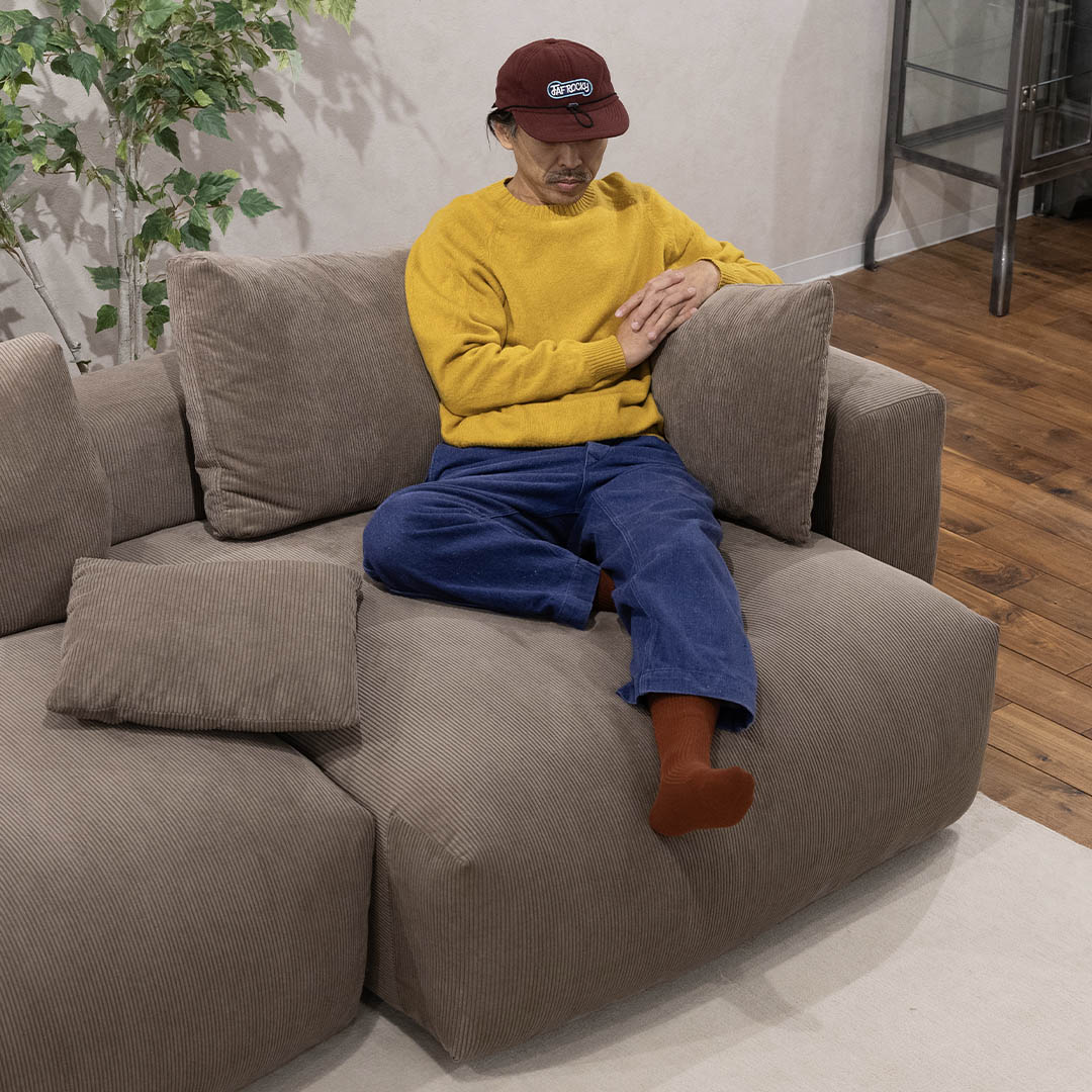 DULTON ONLINE SHOP | BIG CORDUROY SOFA LEFT COUCH WITH ARM(LEFT