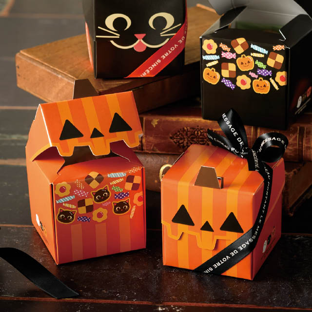 ハロウィンキューブボックス-1／かぼちゃ(W75×D75×H92(75)): ギフト