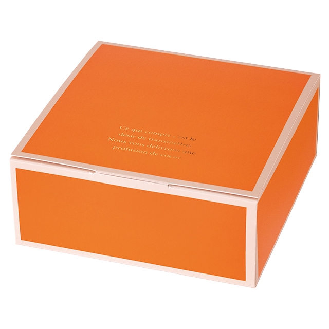 オランジュギフトボックス-S(オレンジ)｜ギフト、ラッピング用品、包装