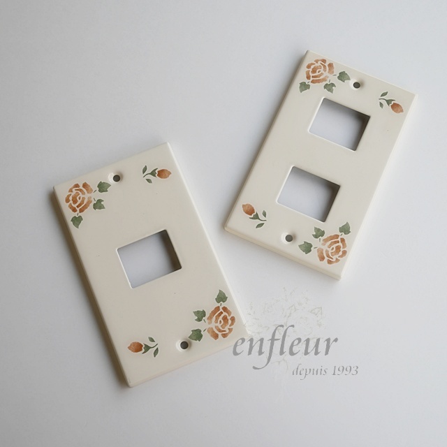 マニー ローズホーロー スイッチカバー 1ケ口【マニーと薔薇の雑貨の