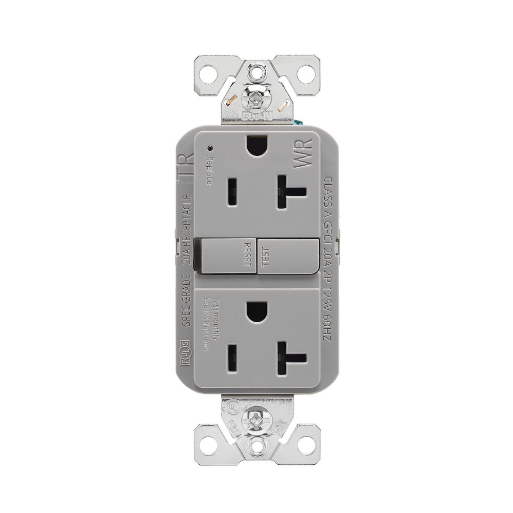TWRGF20GY | Eaton slim GFCI receptacle | Eaton