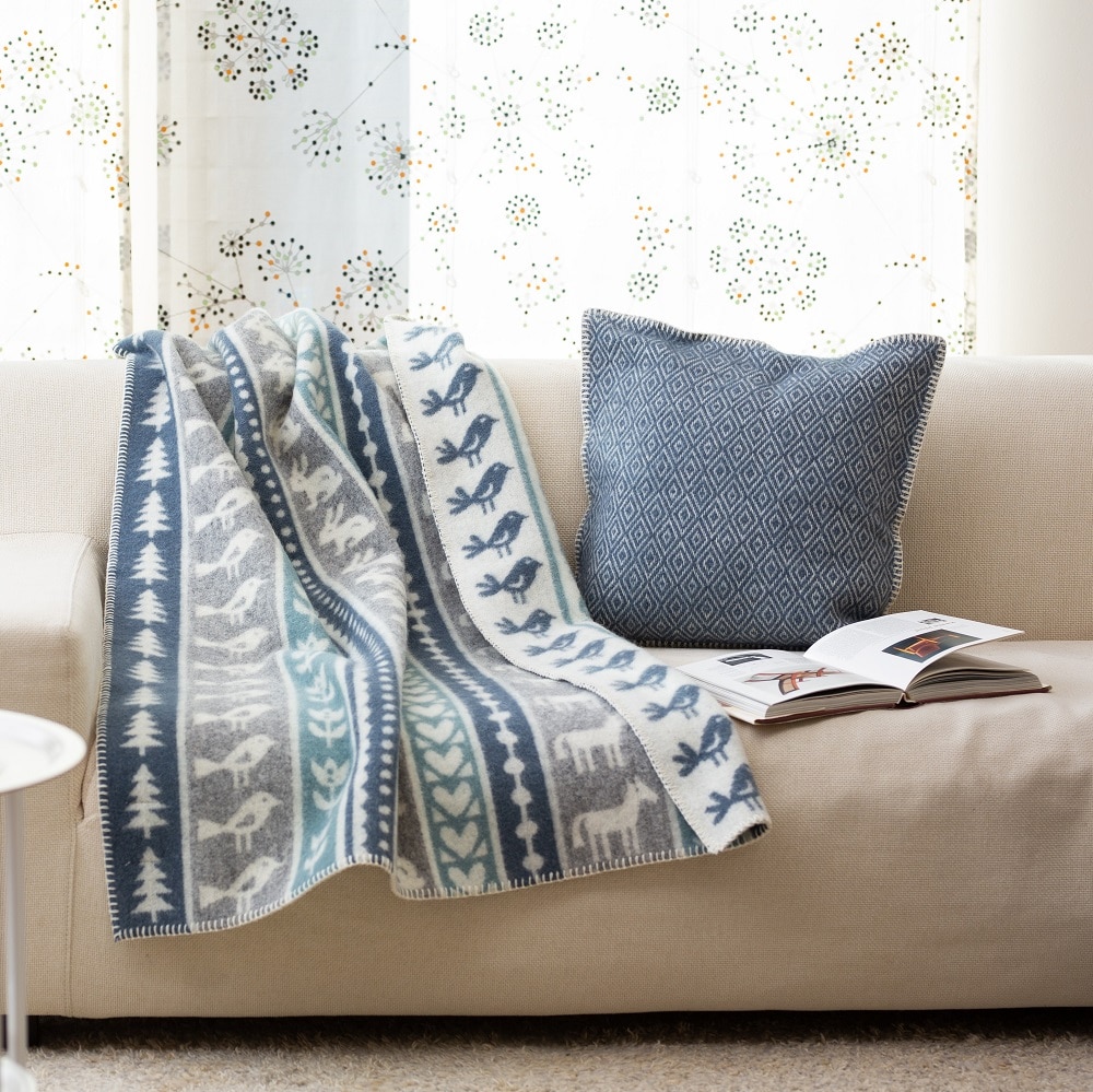 KLIPPAN/クリッパン ウールクッションカバー ステラ ブルー