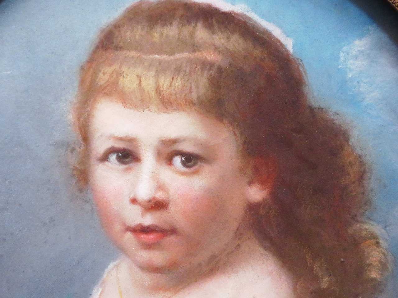 Une petite fille mignonne』 小さなお嬢様の肖像画 - 薔薇と天使の