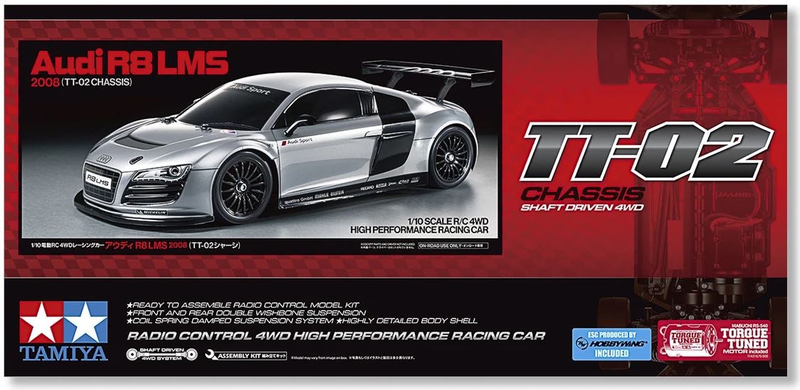 Tamiya Audi R8 LMS 2008 - TT-02 - KIT | EuroRC.com