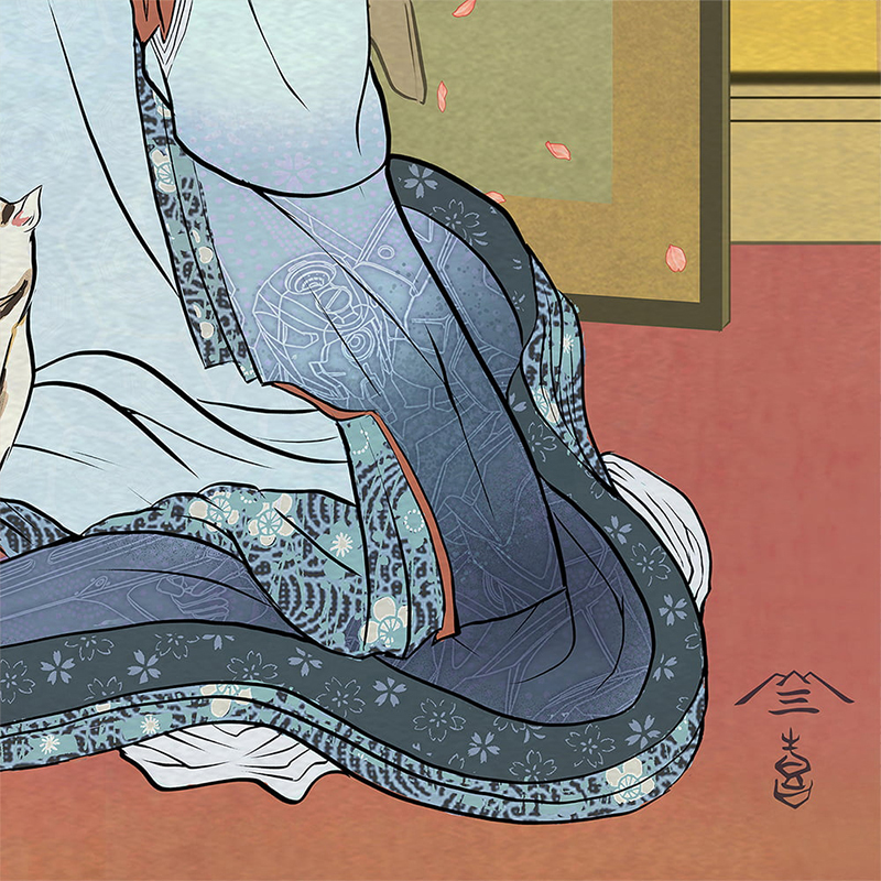 エヴァ浮世絵 箱根八里美人三画揃/レイ・アスカ・マリ3種セット/共通