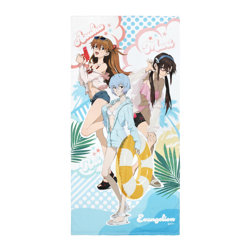 EVA STOREオリジナル バスタオル/レイ＆アスカ＆マリ(サマーフェス
