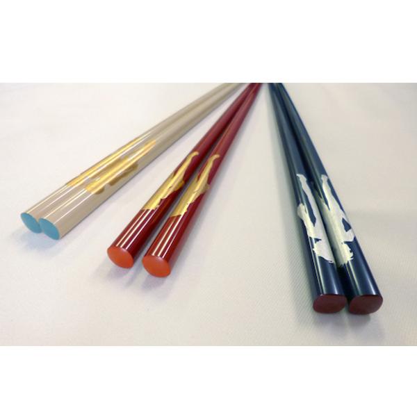 EVANGELIONコラボ輪島漆塗箸 朱塗／アスカシルエット（加波次吉漆器店）