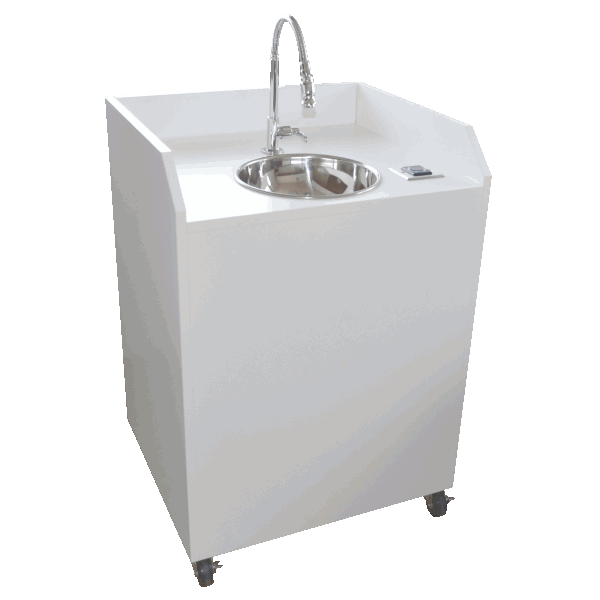 介護施設の感染症対策に工事不要・高さ調節可能な 移動式洗面台「てあ