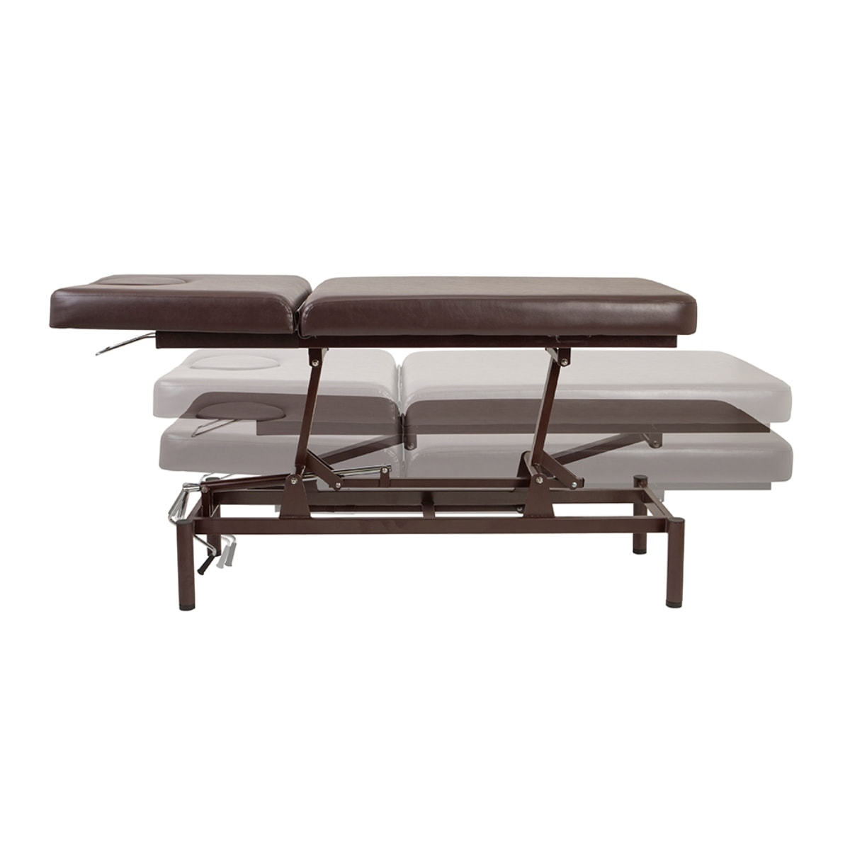 手動昇降リクライニングベッドDX ダークブラウン（オメガ式・フェイス