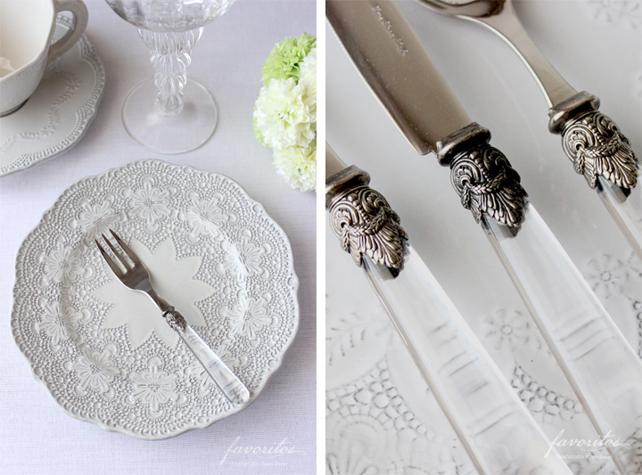 EME（エメ）｜NAPOLEON ケーキフォーク クリア ― イタリア製高級カトラリー