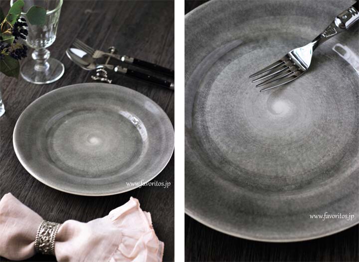 MATEUS(マテュース) ｜ベーシック ラウンドプレート 25cm (グレー