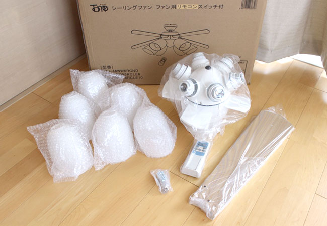 LED 電球色 6灯 東京メタル工業製シーリングファンライト【MFE010