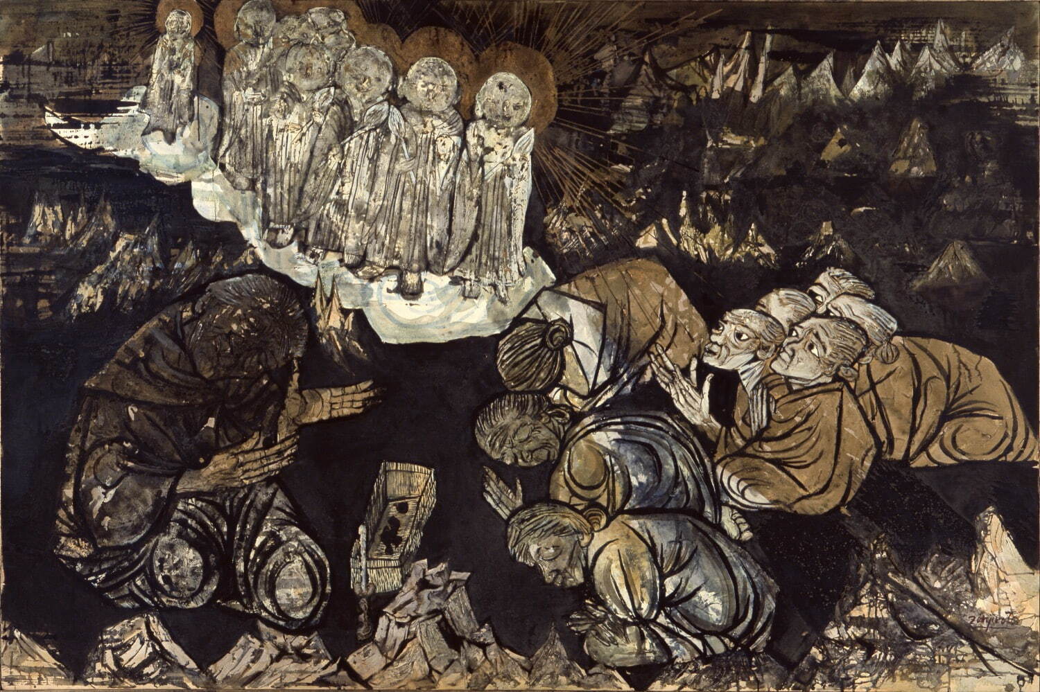 展覧会「近岡善次郎 聖なるイメージ」山形美術館で、母子像や日本の