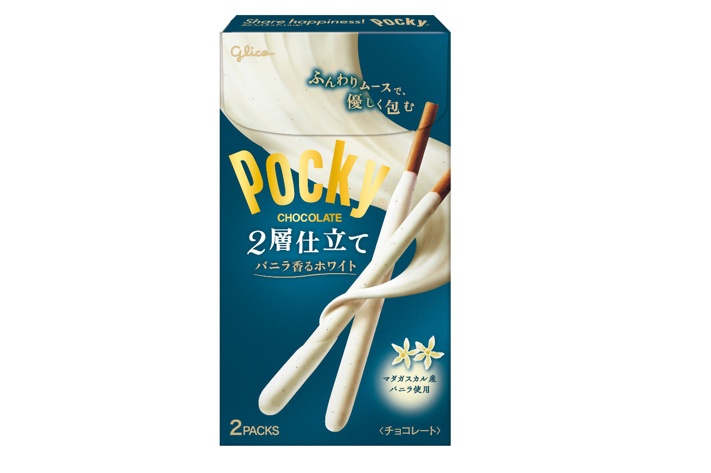 江崎グリコ「ポッキー」“2層仕立て”の新作、ホワイトチョコレート