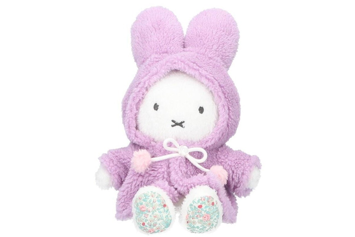 フラワーミッフィー“ふわもこ”冬グッズ、ポンポン付きケープの着せかえ
