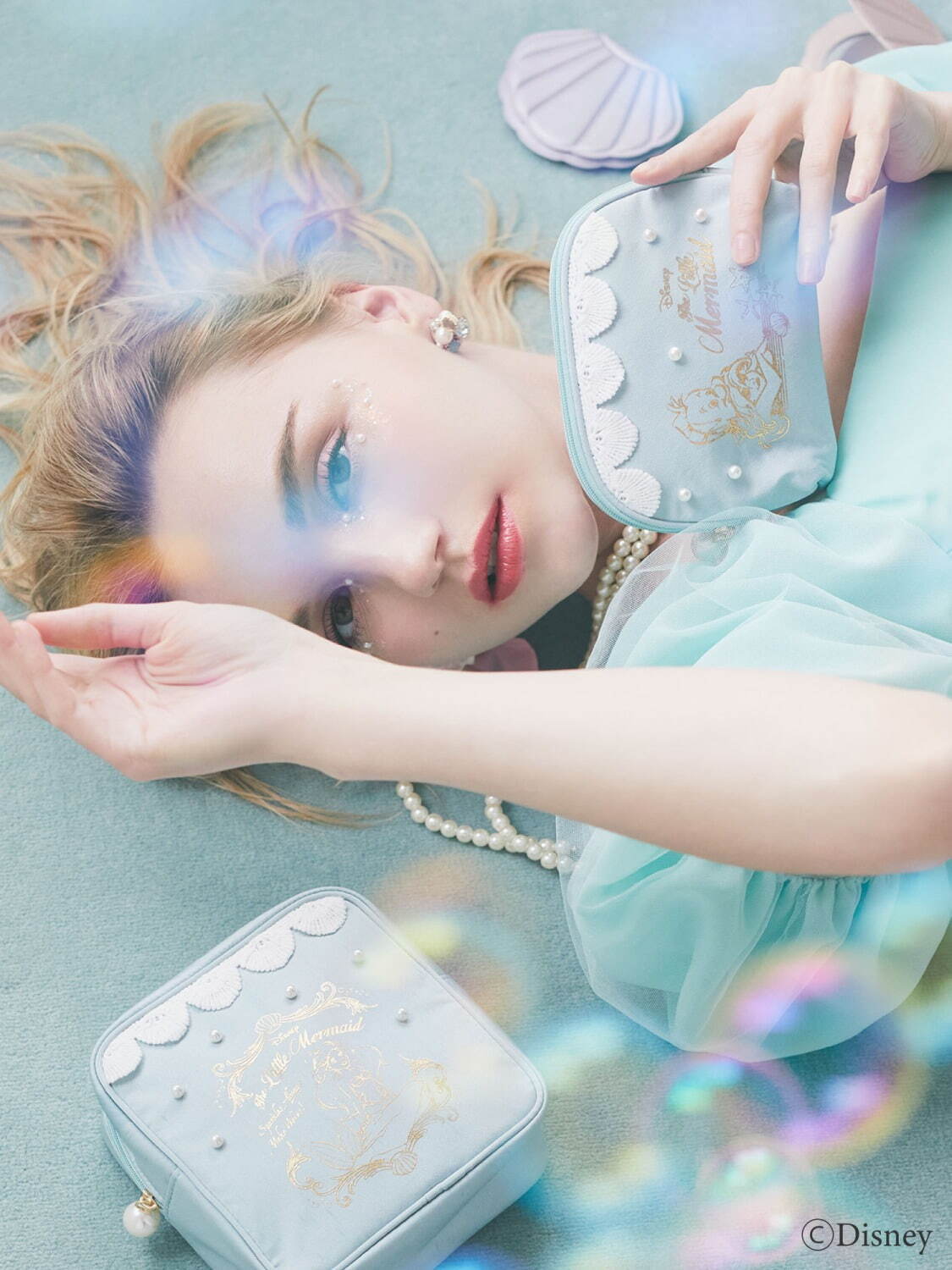 メゾン ド フルール「ディズニー」アリエルのきらめく貝殻バッグ＆“海