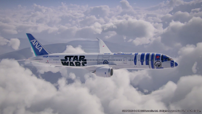 ANAが世界初のSTAR WARS特別塗装機「R2-D2」ジェットを発表