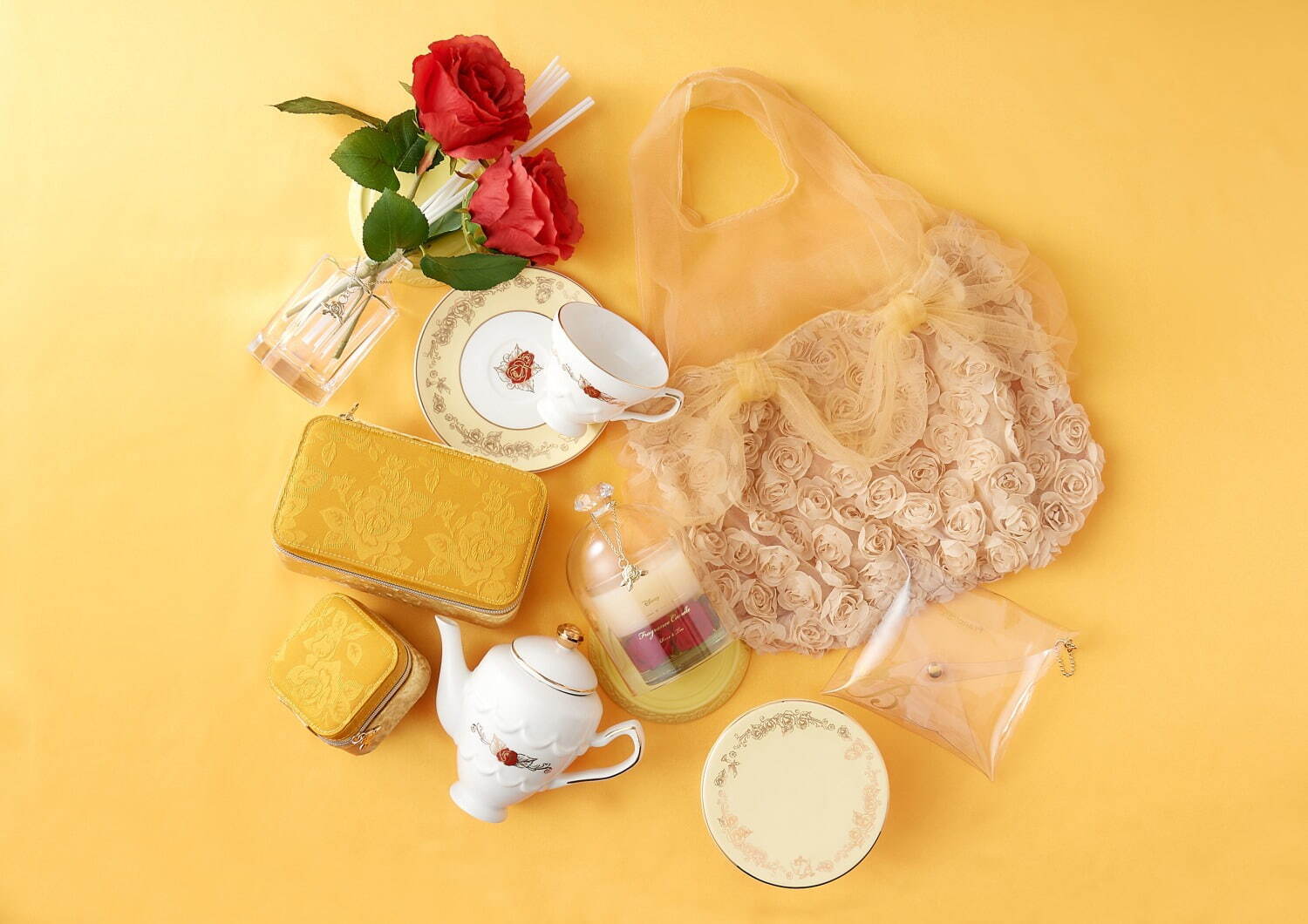 フランフラン、ディズニープリンセス『美女と野獣』ベルモチーフ“バラ