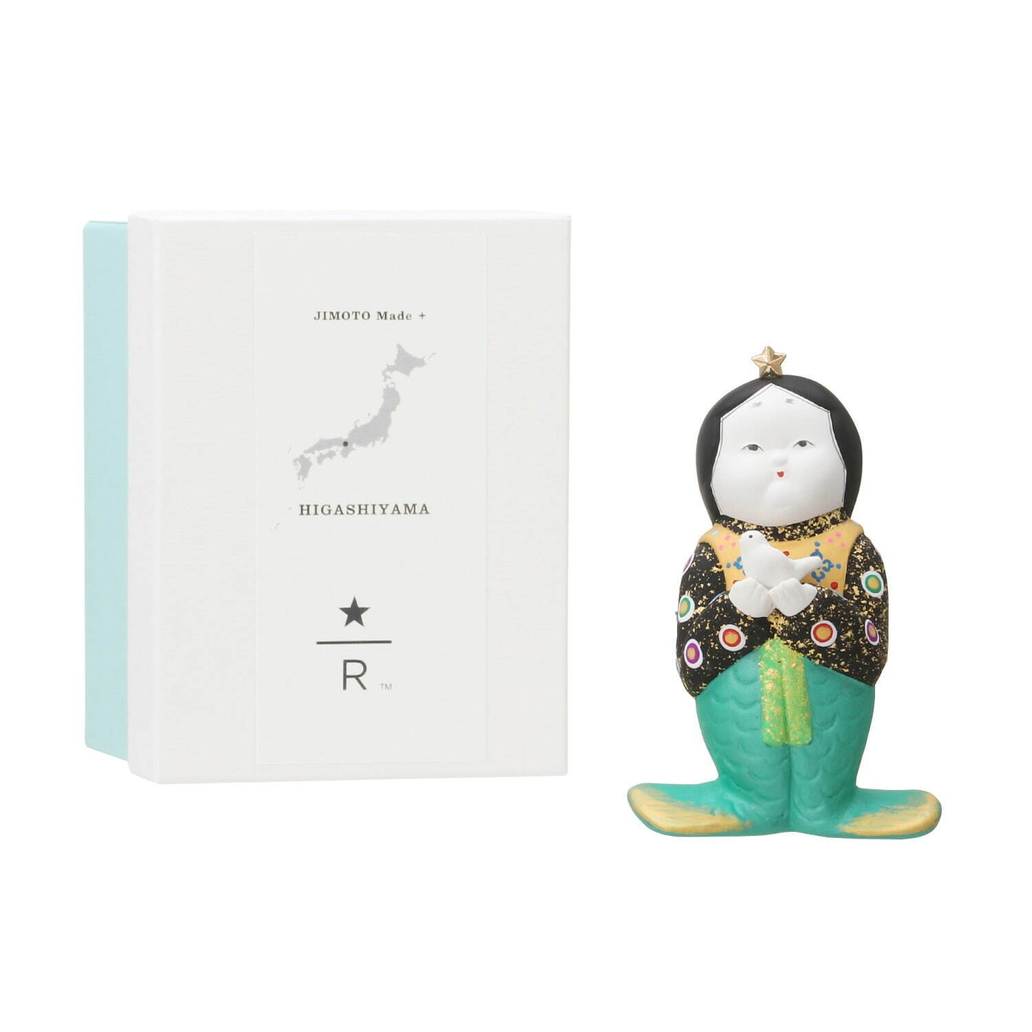 スターバックス×京都・島田耕園人形工房の御所人形、人魚やうさぎの