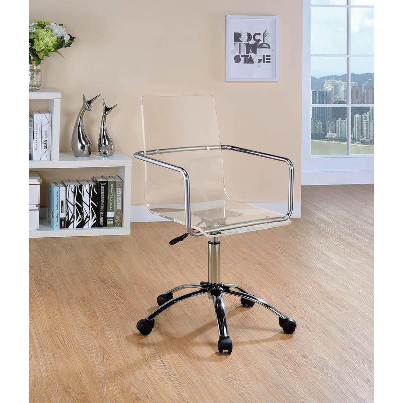 Coaster Furniture Amaturo 801436 Acrylic Adjustable Home Office Desk C