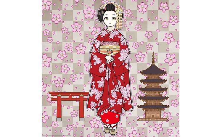 京都の舞妓さん青に桜』村上隆 | 絵画・アート販売 ギャラリー