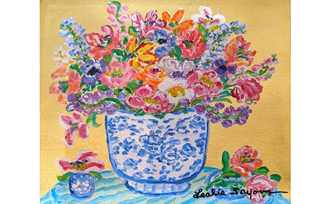 Flowers in Meissen』レスリー・セイヤー | 絵画・アート販売