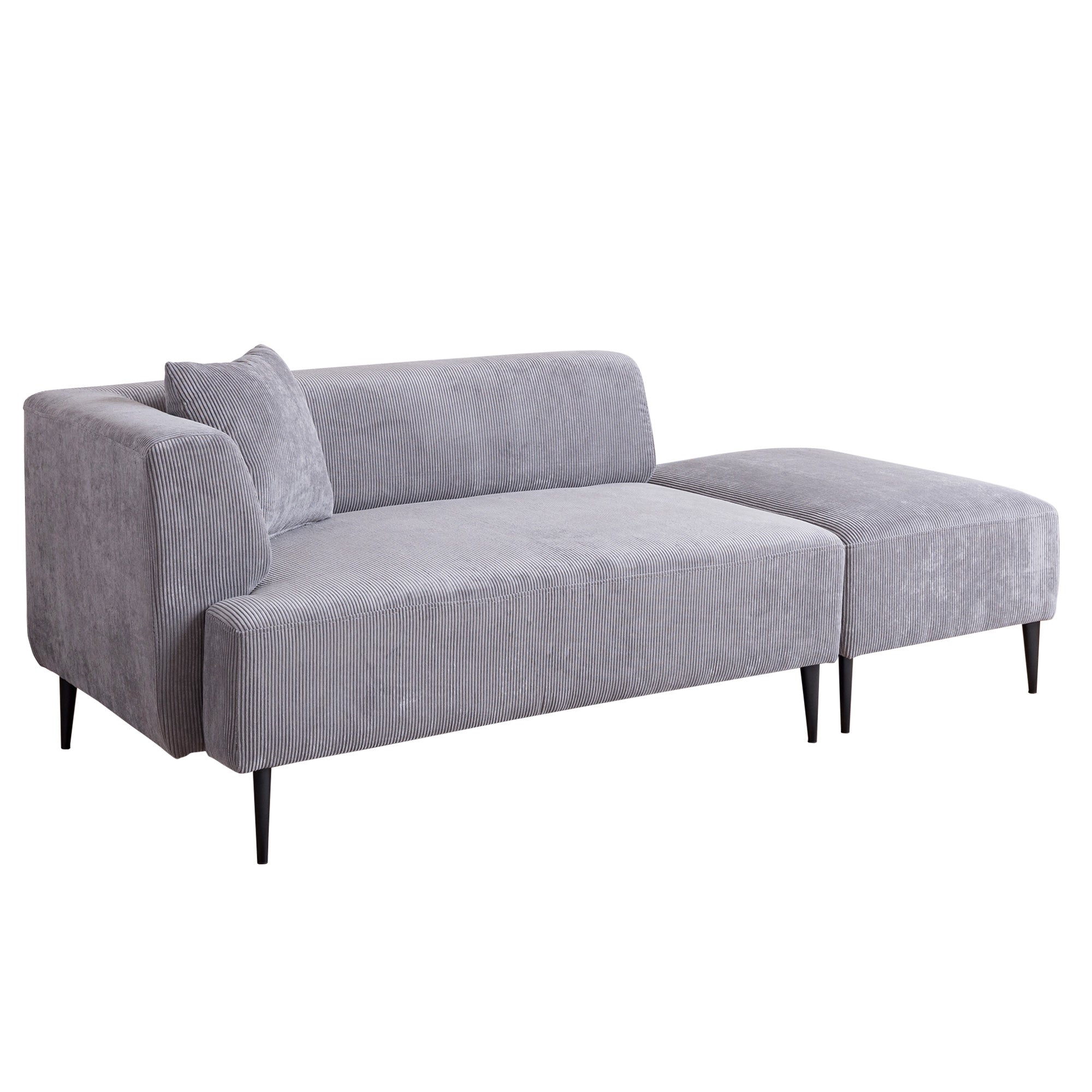 あす着] 幅125cm 2人掛け ソファー ソファ オットマン付 カウチソファ