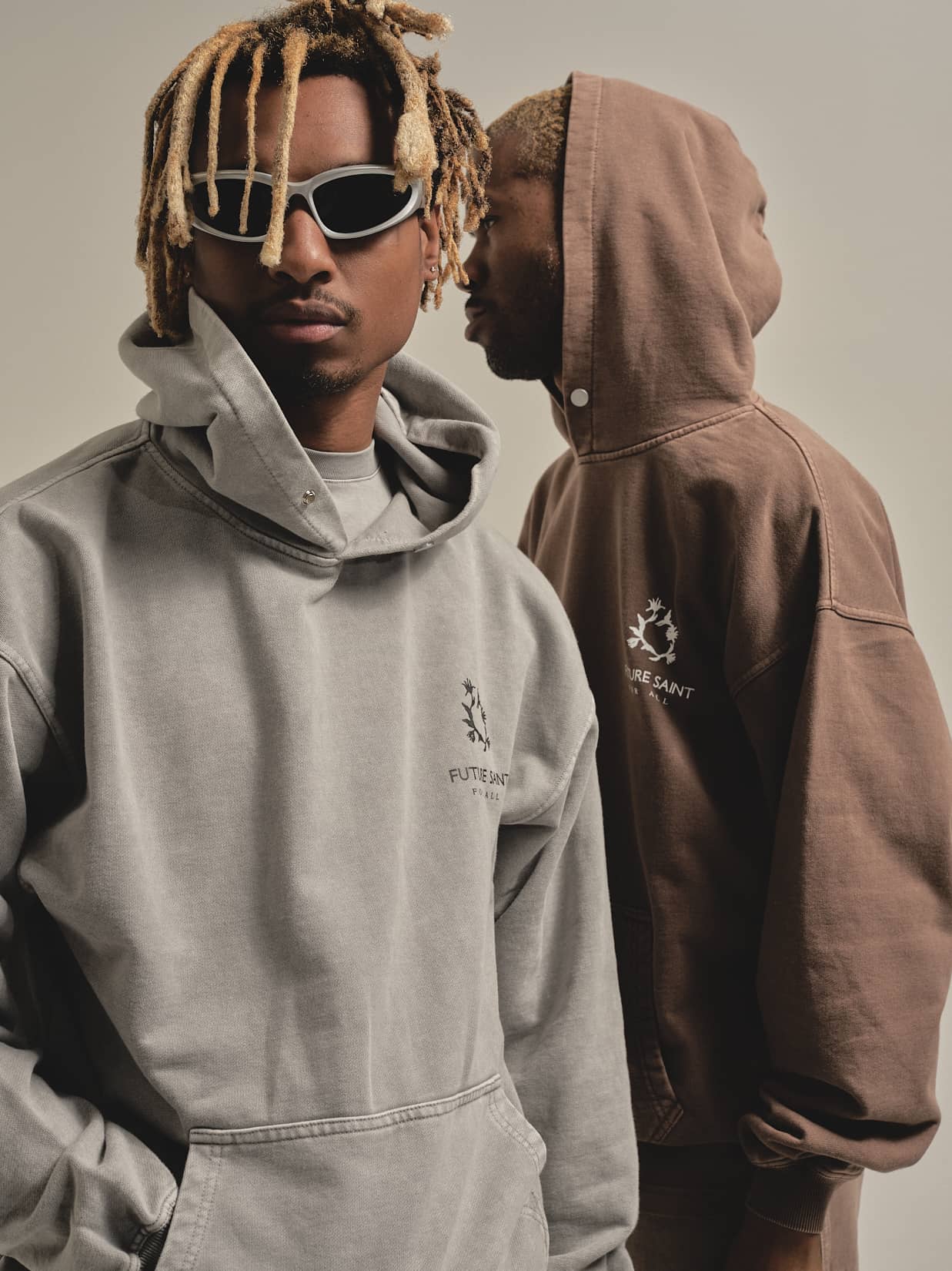 FOR ALL Vintage Grey Hoodie – FUTURE SAINT