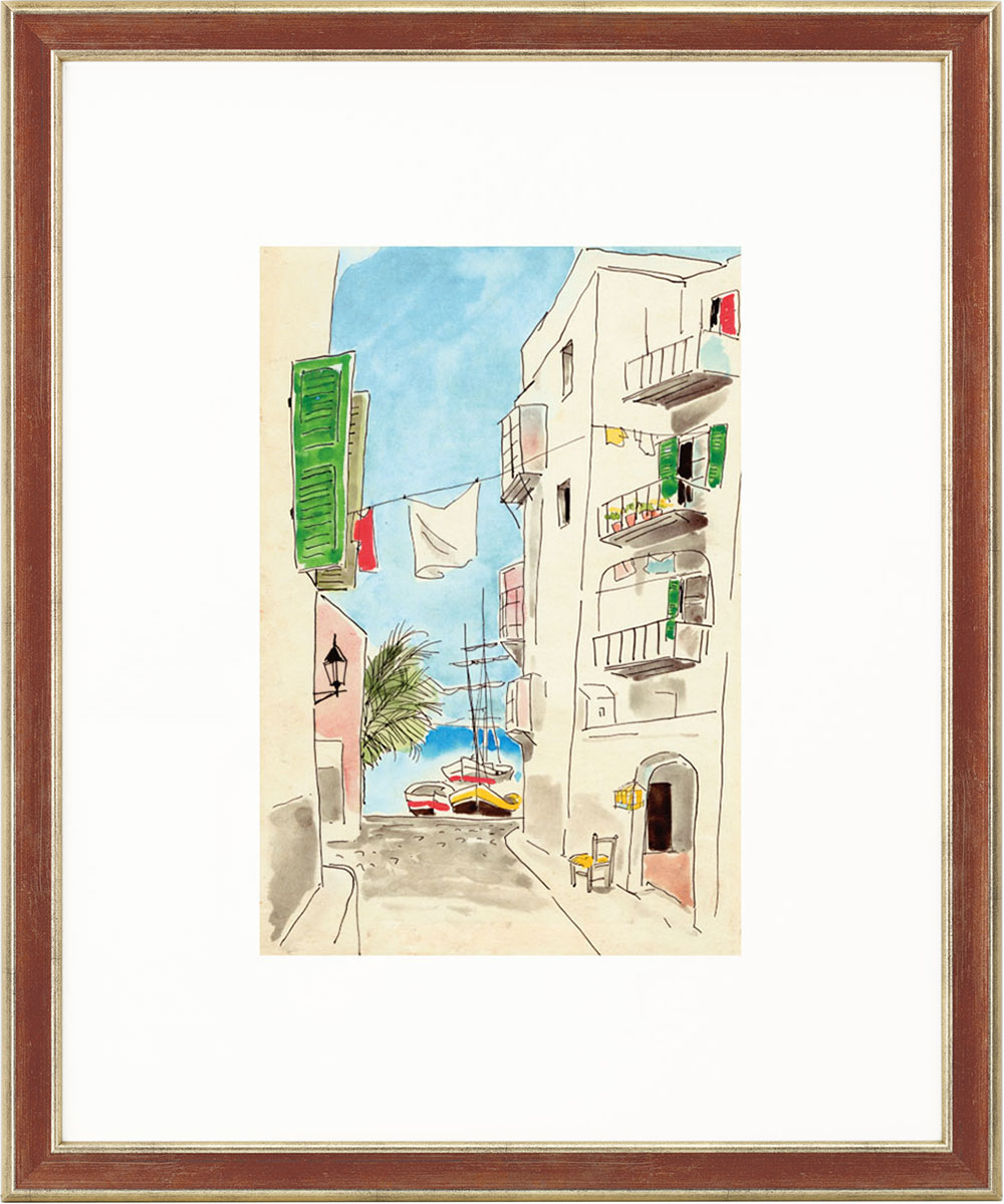 受注制作】婦人之友アートセレクション 高精彩複製画 藤田嗣治「南仏