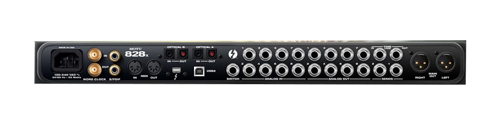 MOTU 828x 28x30 Thunderbolt, USB 2.0 Audio Interface with DSP