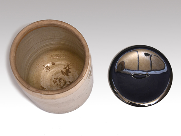 粉引筒形水指 江戸後期 小堀宗通箱書 | 古美術ささき