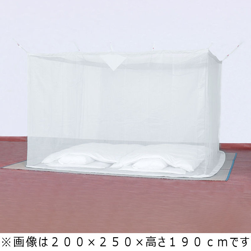 天然素材蚊帳 綿麻混合生地 生成り 4．5畳用 200×250×高さ