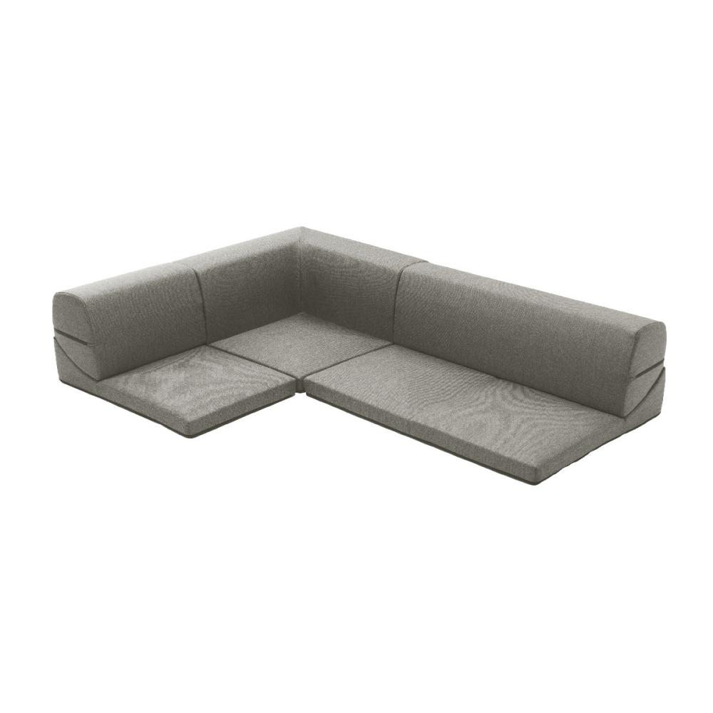 セルタン カバーが洗えるフロアソファ3点セット タスクグレー の通販