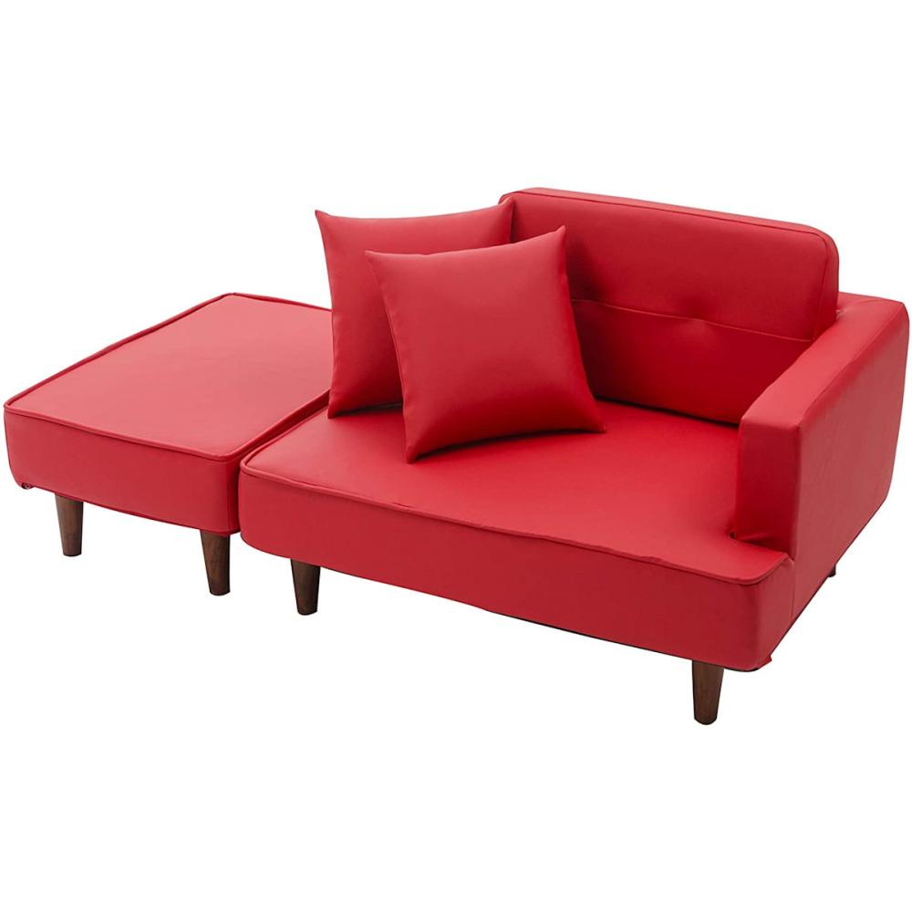 セルタン オットマン付 カウチソファ 2人掛け コーデュロイモス