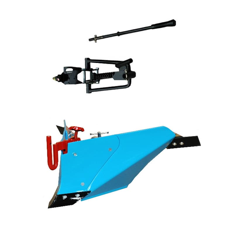 クボタ ミニ耕うん機「菜」FTR3500用 ブルー溝浚器L（ヒッチ付